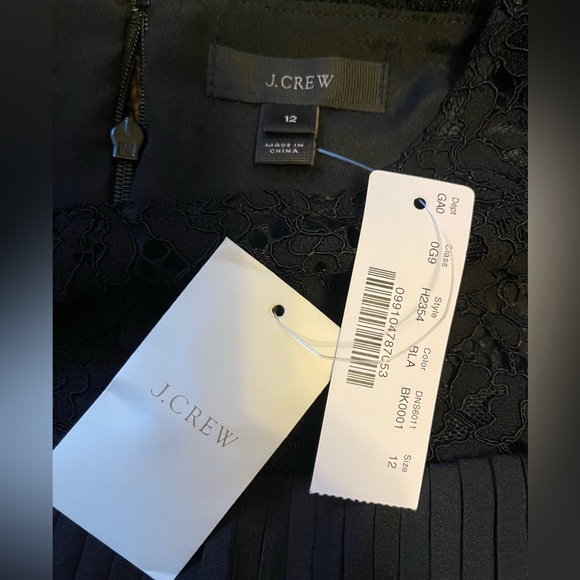 J. Crew NWT Black Lace Ruffle Blouse - Picture 9 of 15